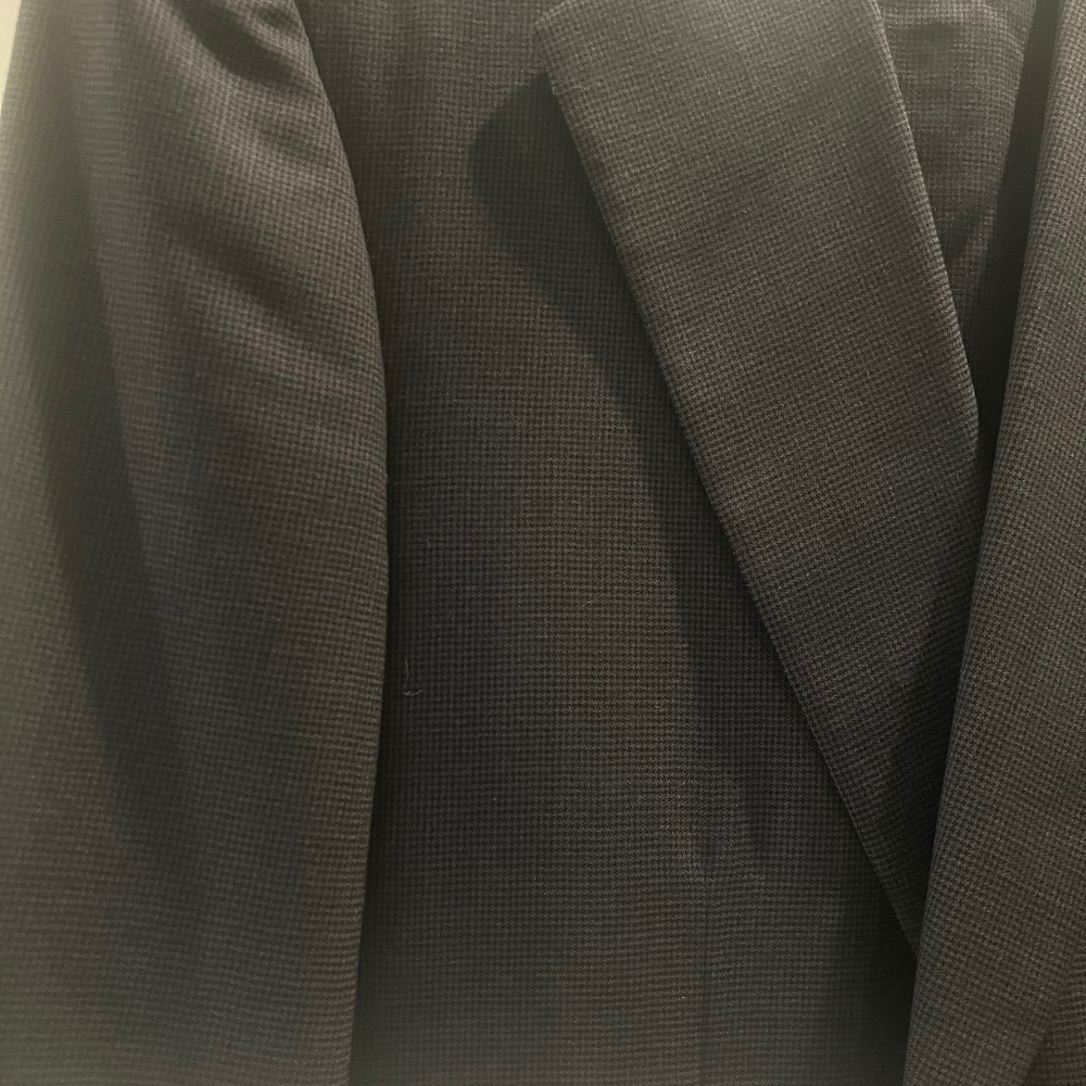 Beautiful Grey-Blue Check Custom Suit 100% Light weight Wool  40R